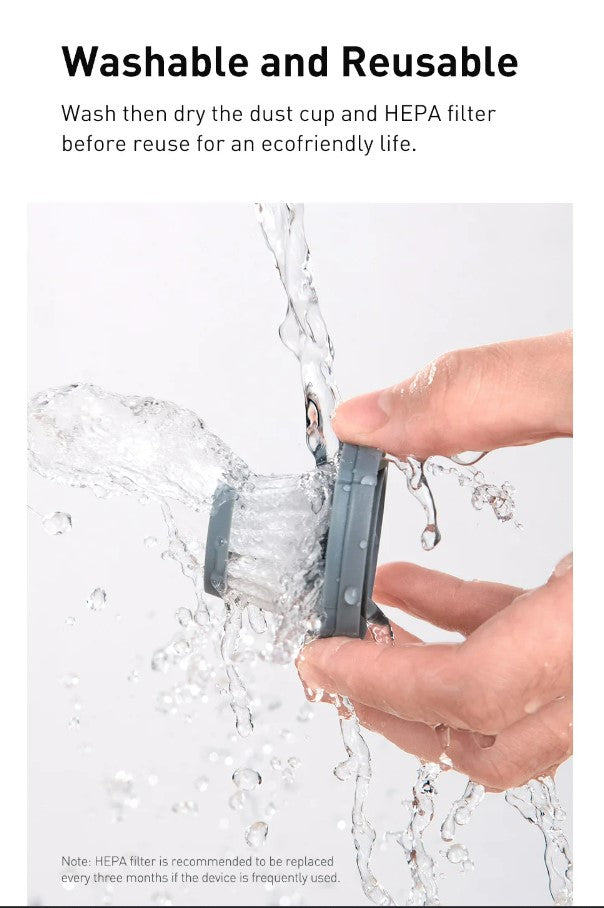 Baseus A1 Car Vacuum Cleaner 4000Pa Wireless Vacuum For Car Home Cleaning - Black_12